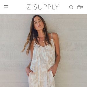 Z supply Tira palm flared jumpsuit